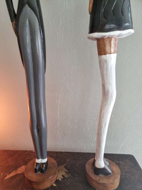 Pair Tall Wood Waiter Statues!!
