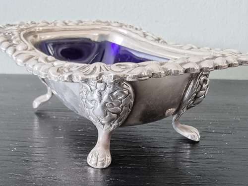 A Beautiful Sheffield England Mustard Bowl with Spoon.