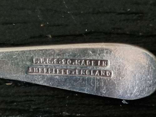 A Beautiful Sheffield England Mustard Bowl with Spoon.