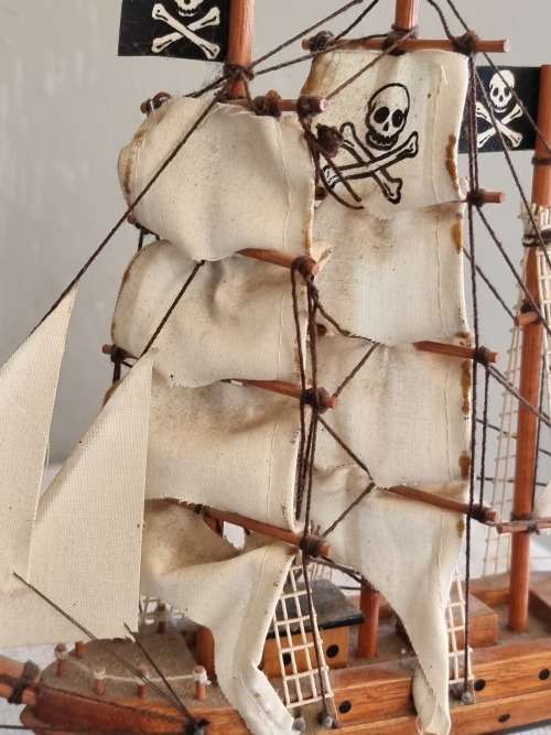 A Beautiful Pirate ship model.