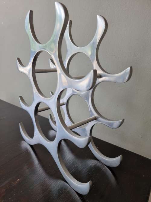 Wine Rack for 9 bottles in Aluminium.