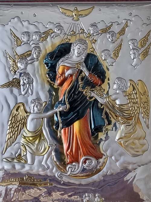 Silver Religious Iconography Plaque