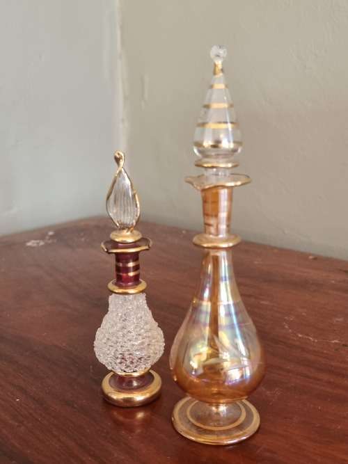 Pair Venetian Glass Perfume bottles