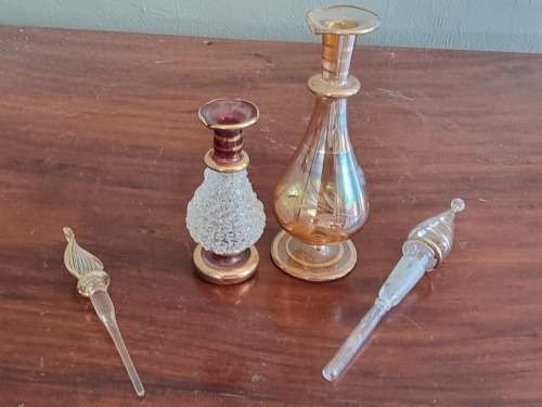 Pair Venetian Glass Perfume bottles