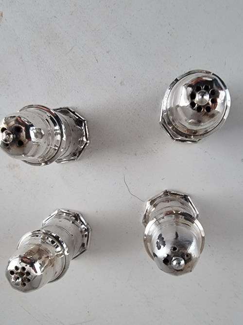 Vintage Cristofle France Salt and Pepper Cellars