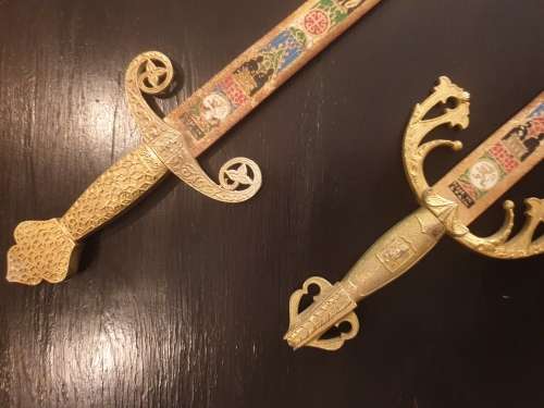 Two Ornamental Spanish Swords 58cm long.