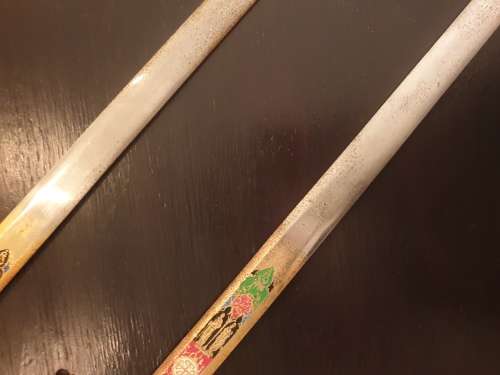 Two Ornamental Spanish Swords 58cm long.
