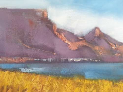 Adolfo McQue Large Acrylic on Canvas Framed.