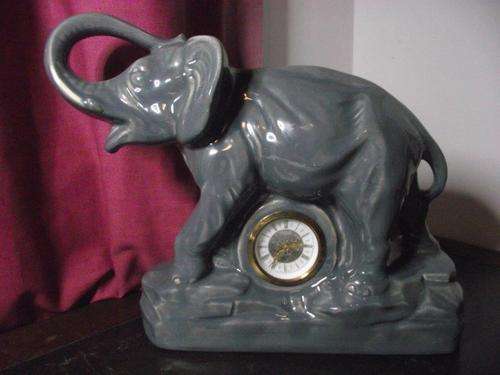 STUNNING PORCELAIN ELEPHANT CLOCK