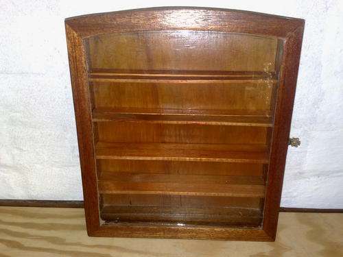 SMALL WOODEN CABINET FOR MINIATURE CAR MODELS OR LIKE