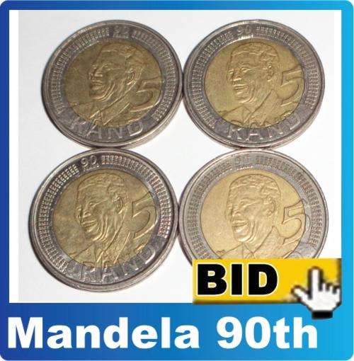 4x Mandela 90th 2008 R5