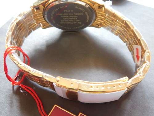 Gorgeous - NEW Krug-Baumen Men`s Air Traveller 42mm Watch ( 8 Diamonds & GOLD plated strap)