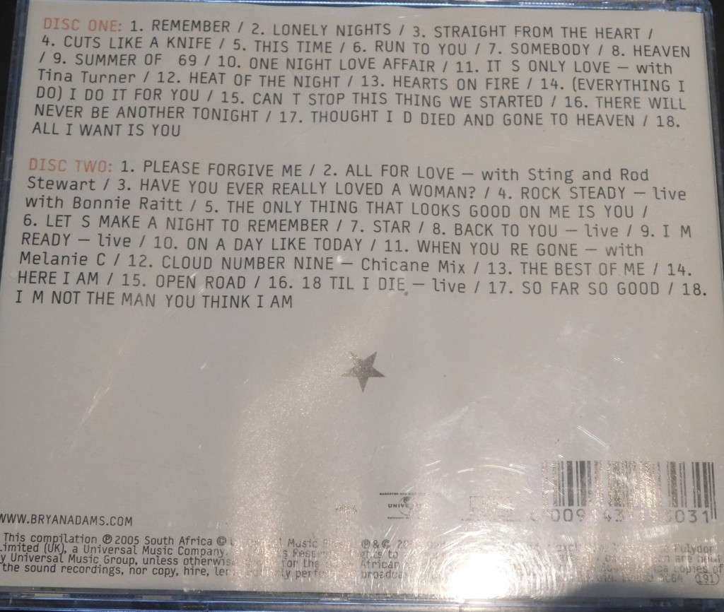 BRYAN ADAMS - ANTHOLOGY [2 CD]