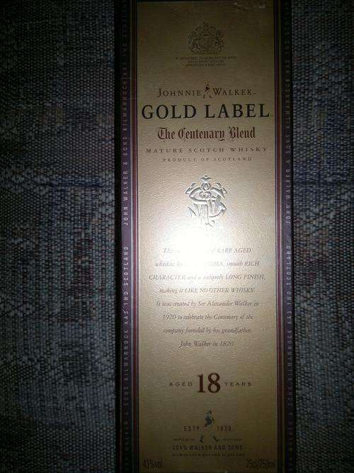Johnnie Walker Gold Label- The Centenary Blend 18 years in box