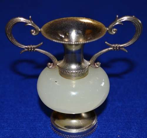 Small Vintage Italian Alabaster Art Nouveau Vase