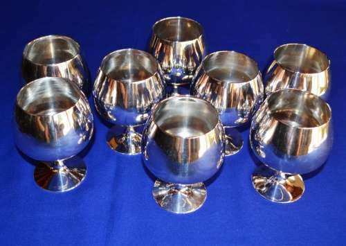 Silver Plate Brandy Snifters - Set of Eight