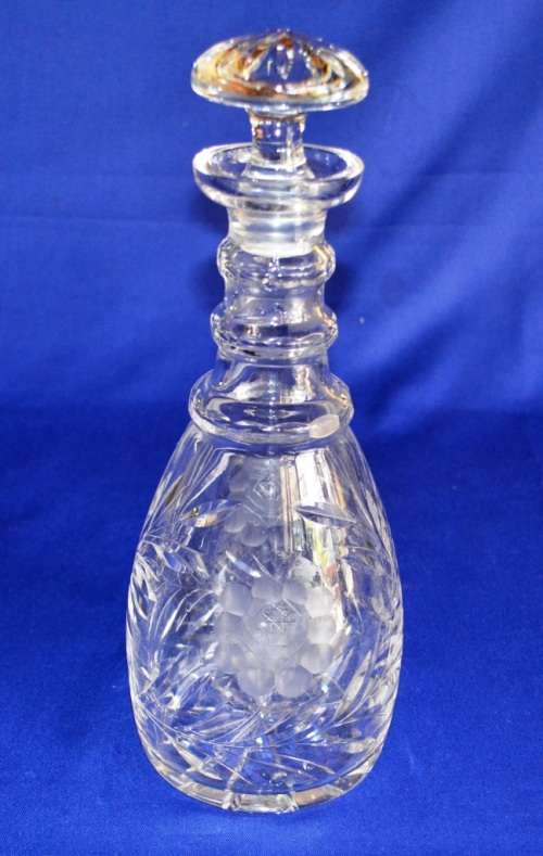 Rose Cut Decanter VINTAGE -- Lovely Gift