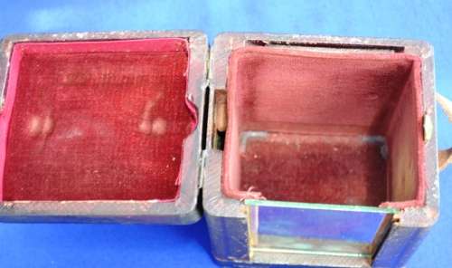 Antique 19th Century Gilt Carriage Clock with Leather Case