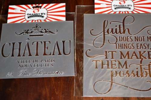 GRANNY B's DECORATIVE PAINT STENCILS x 16