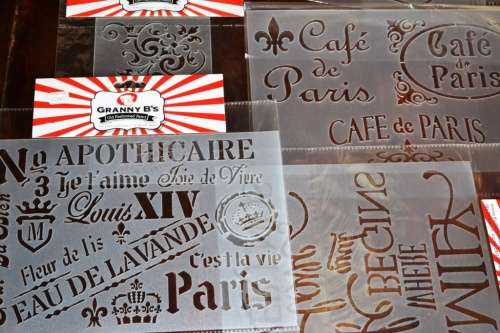 GRANNY B's DECORATIVE PAINT STENCILS x 16