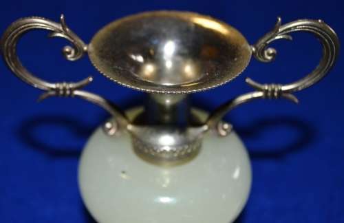 Small Vintage Italian Alabaster Art Nouveau Vase