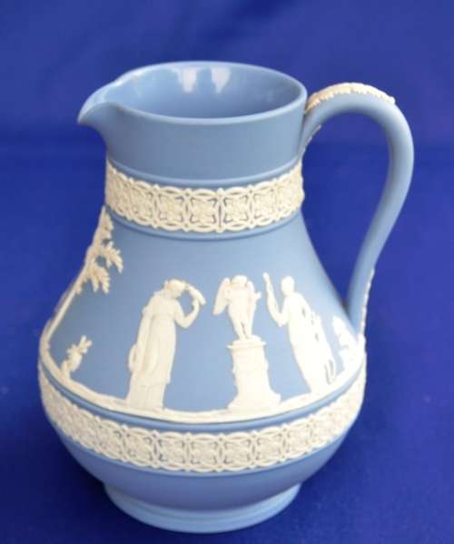 Wedgewood Jasperware Jug - Blue