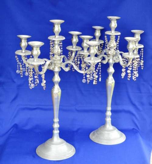 Five Arm Drop Candelabra - Set of Two