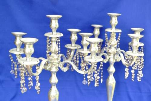 Five Arm Drop Candelabra - Set of Two
