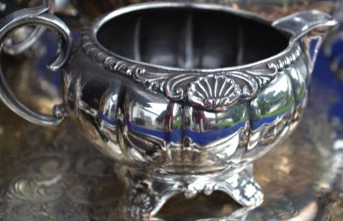 Louis Plate Tea/Coffee Set on Tray - Five Pieces