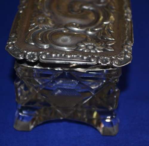 Sterling Silver and Crystal Trinket Box