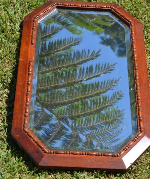 Vintage Bedside Wall Mirror - Bevelled