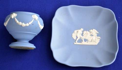 Wedgewood Jasperware Blue - Two Pieces