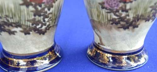 Pair of Satsuma Pottery Vases