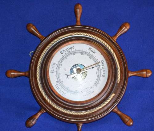 Set of Two Wooden Barometers - Untested