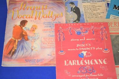 A Selection of Vintage Sheet Music - 14 Sheets/Books