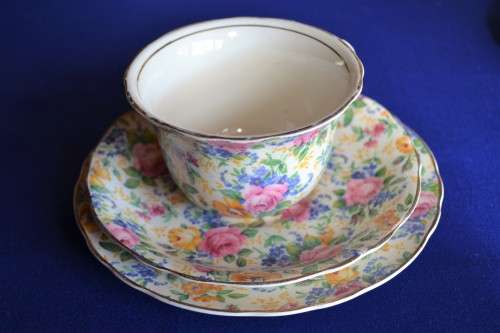 James Kent Chintz Tea Set "Rosalynde"  c1930- 16 Pieces