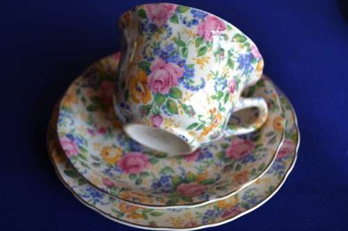 James Kent Chintz Tea Set "Rosalynde"  c1930- 16 Pieces