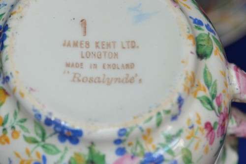 James Kent Chintz Tea Set "Rosalynde"  c1930- 16 Pieces