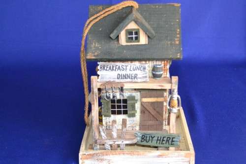 Wooden "General Store" Bird Feeder