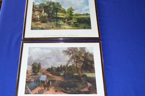 John Constable Prints Framed behind Glass - Set of Two RARE