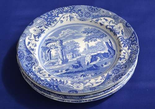 Spode Blue Italian Side Plates - Set of Five