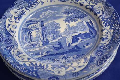 Spode Blue Italian Side Plates - Set of Five