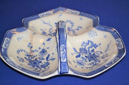 Burgess and Leigh Burslem, Three Division Dish with Handle