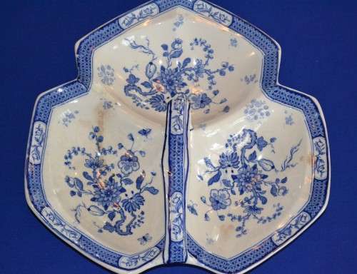 Burgess and Leigh Burslem, Three Division Dish with Handle