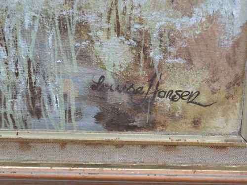 XMAS REDUCTION Large Oil on Canvas - Signed Louise Hansen - Framed