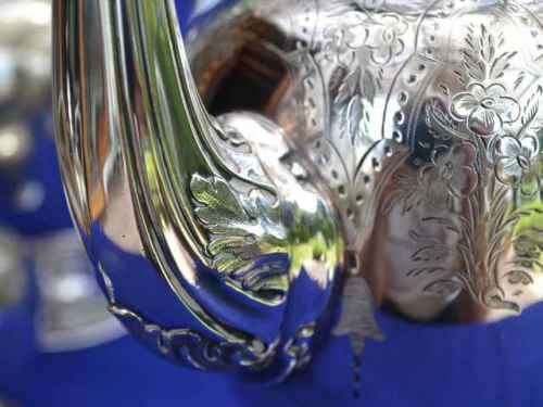 Antique Victorian Style Plated German Silver Tea Set - Four Pieces