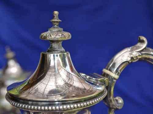 Antique Victorian Style Plated German Silver Tea Set - Four Pieces