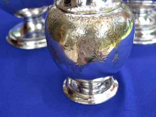 Antique Victorian Style Plated German Silver Tea Set - Four Pieces