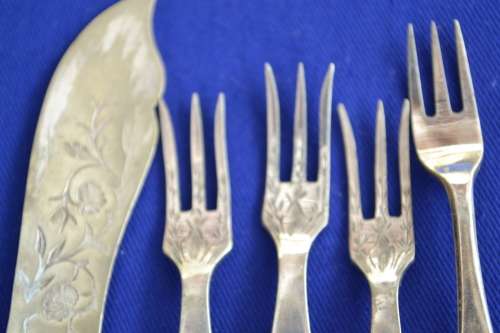 Vintage Mother of Pearl Forks and knife