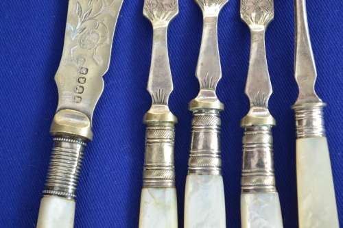 Vintage Mother of Pearl Forks and knife